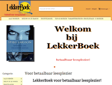 Tablet Screenshot of lekkerboek.nl